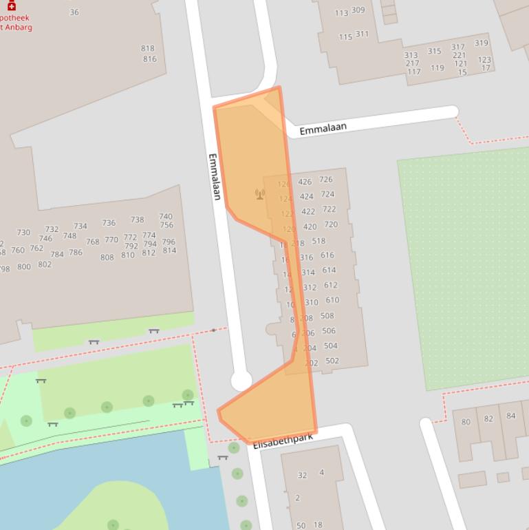 Kaart van postcodegebied 4872CB.