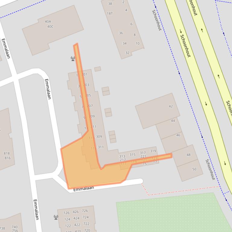 Kaart van postcodegebied 4872CM.