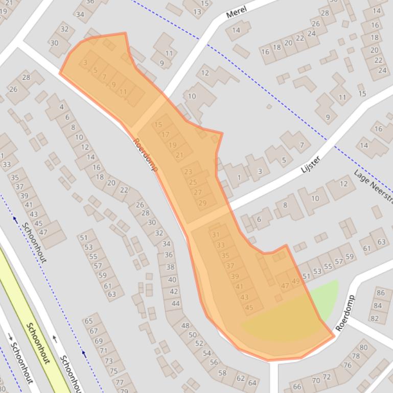 Kaart van postcodegebied 4872PJ.