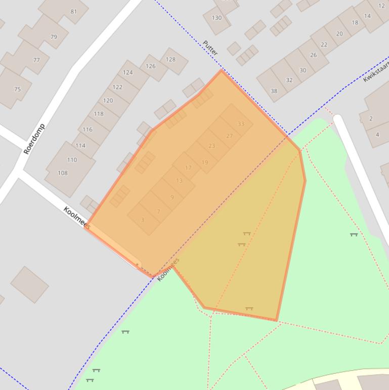 Kaart van postcodegebied 4872RC.