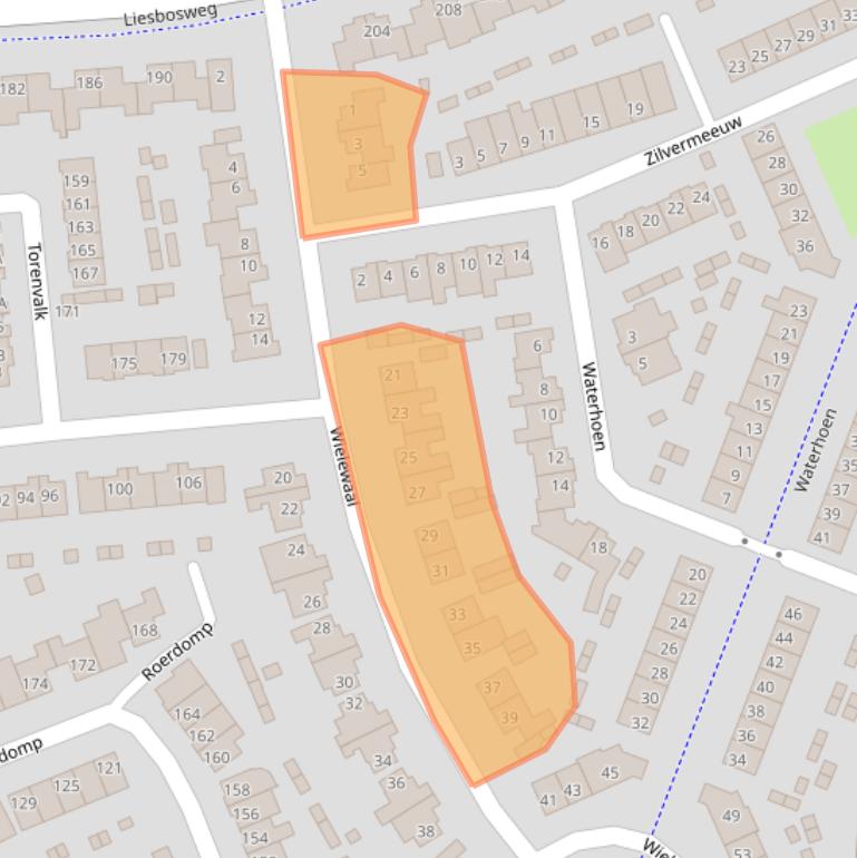 Kaart van postcodegebied 4872RH.