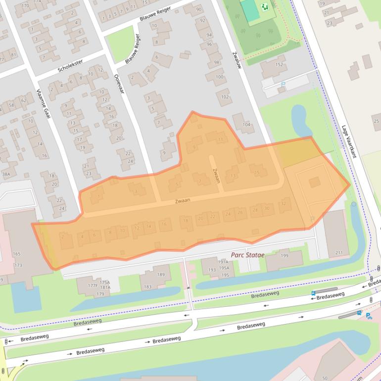 Kaart van postcodegebied 4872SX.