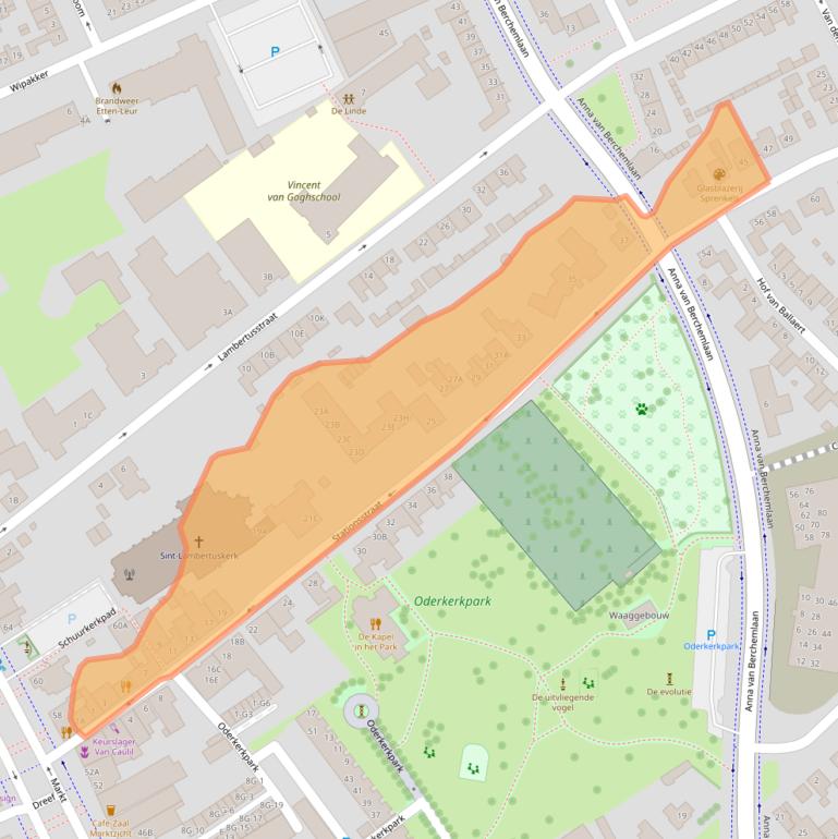 Kaart van postcodegebied 4872TA.