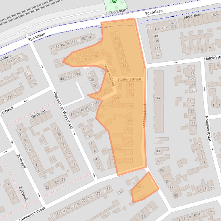 Kaart van postcodegebied 4872TC.