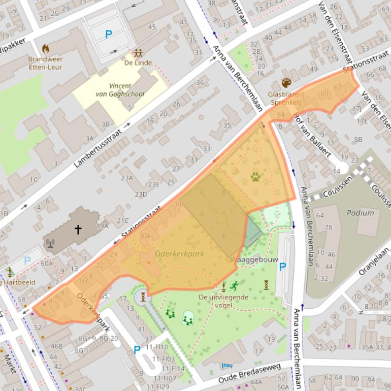 Kaart van postcodegebied 4872TD.