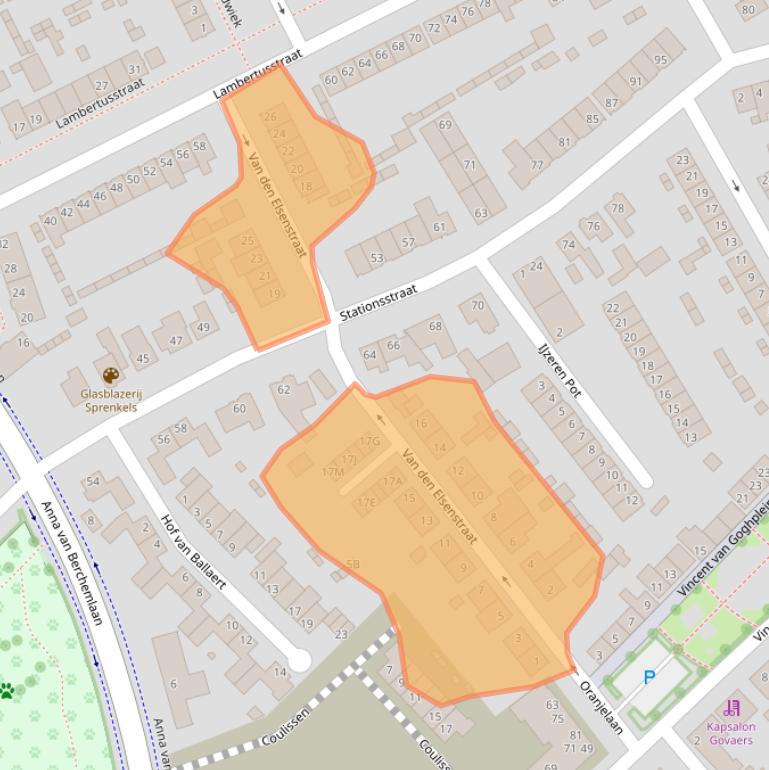 Kaart van postcodegebied 4872TG.