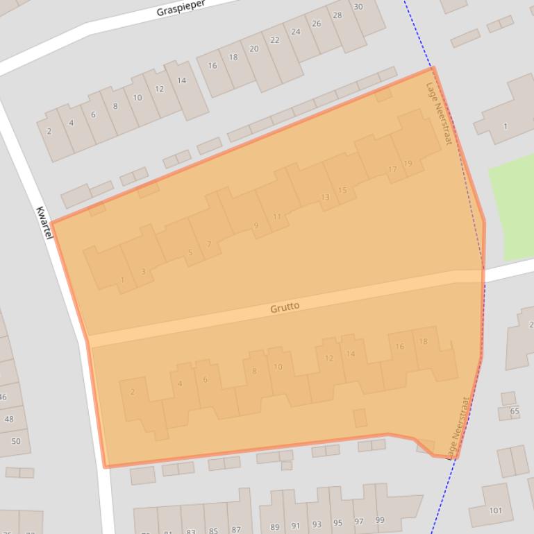 Kaart van postcodegebied 4872WT.