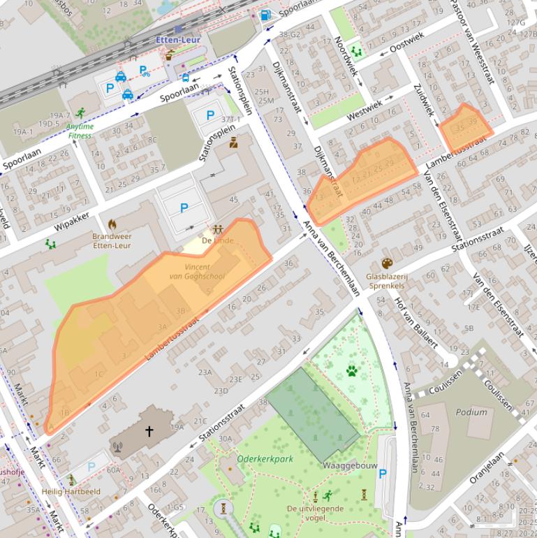 Kaart van postcodegebied 4872XA.