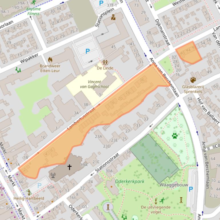 Kaart van postcodegebied 4872XB.