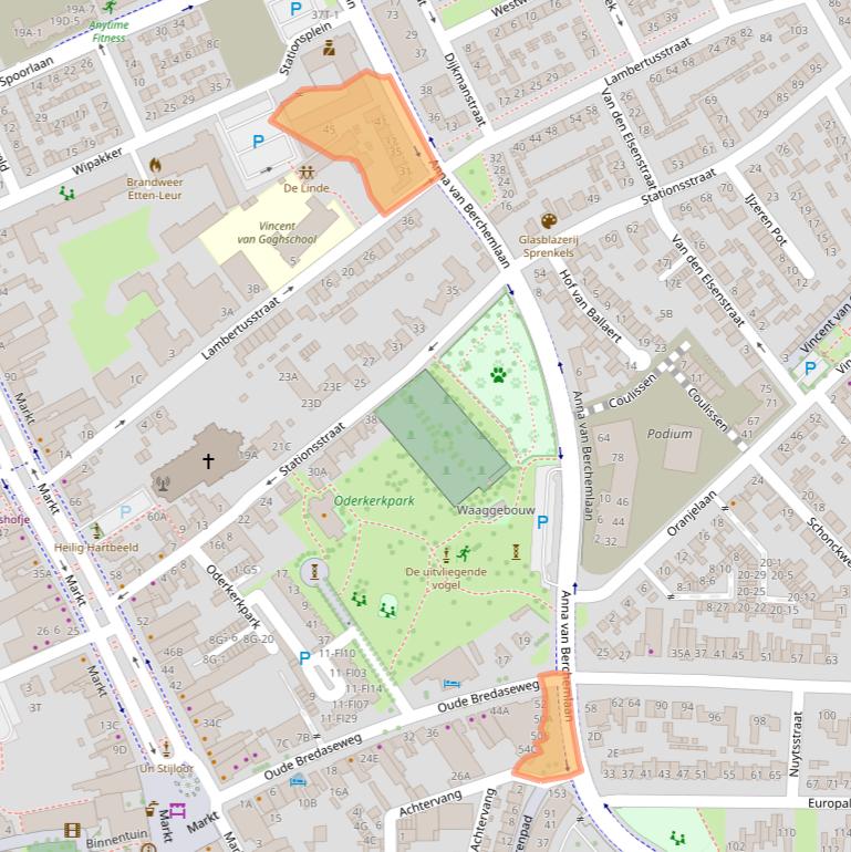 Kaart van postcodegebied 4872XD.