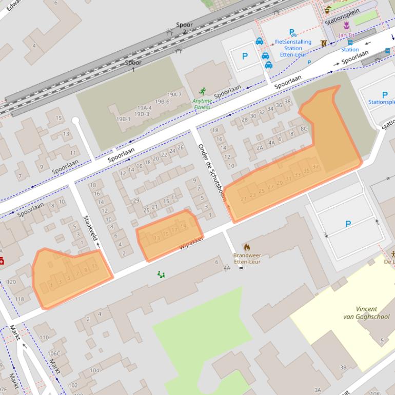 Kaart van postcodegebied 4872XG.