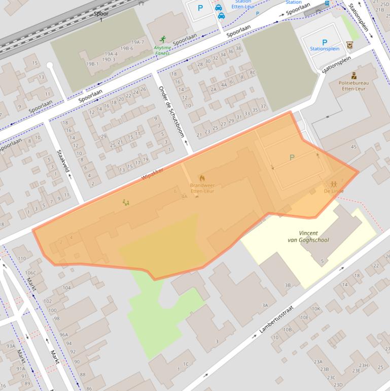 Kaart van postcodegebied 4872XH.