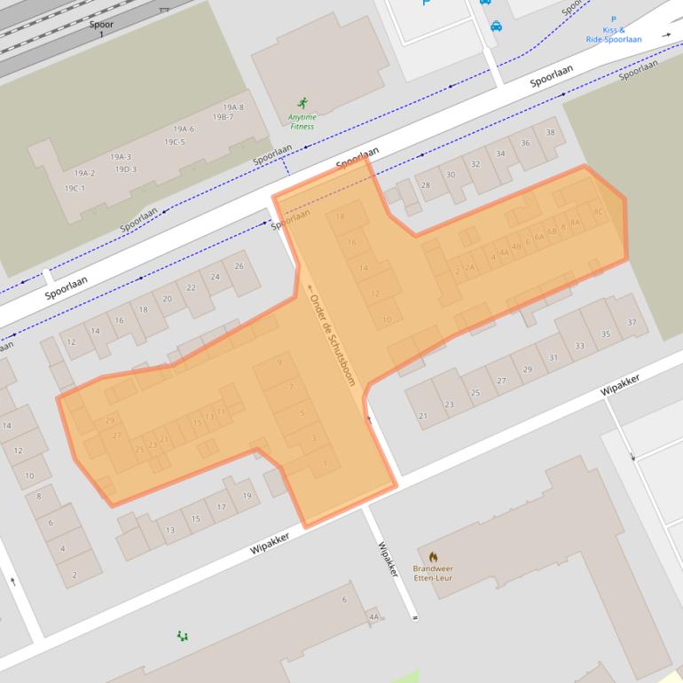 Kaart van postcodegebied 4872XK.