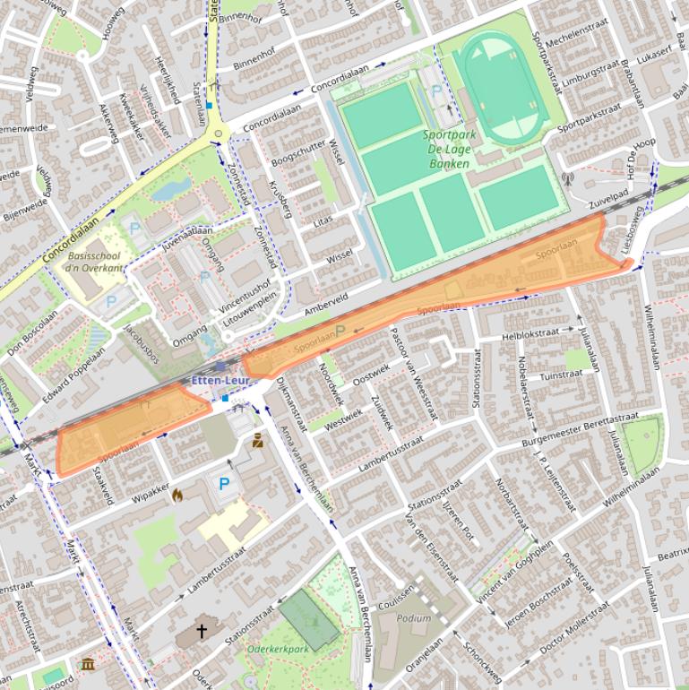 Kaart van postcodegebied 4872XM.