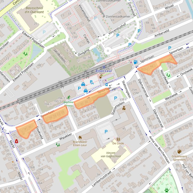 Kaart van postcodegebied 4872XP.