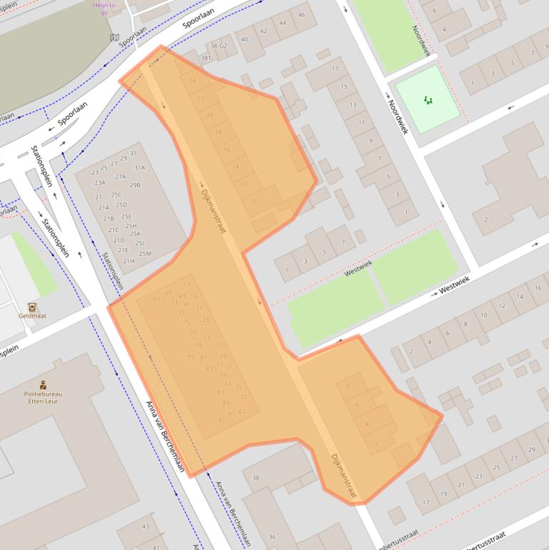 Kaart van postcodegebied 4872XT.