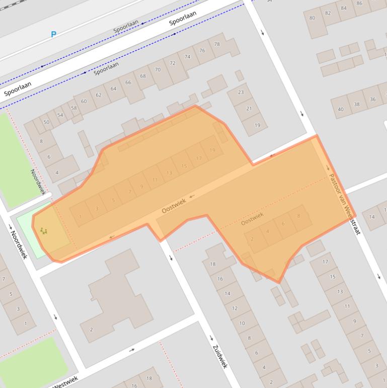 Kaart van postcodegebied 4872XZ.
