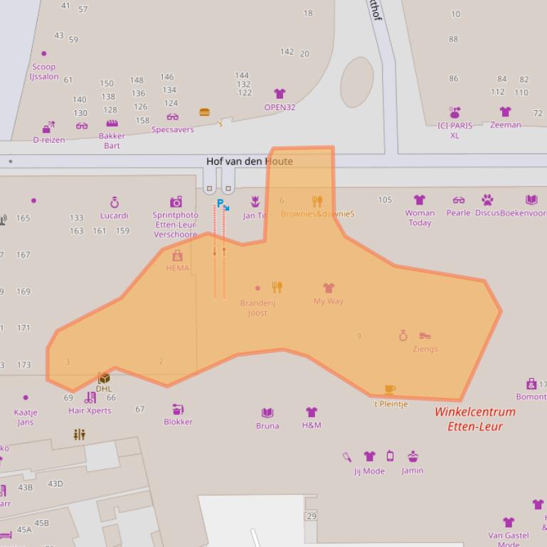 Kaart van postcodegebied 4873AA.