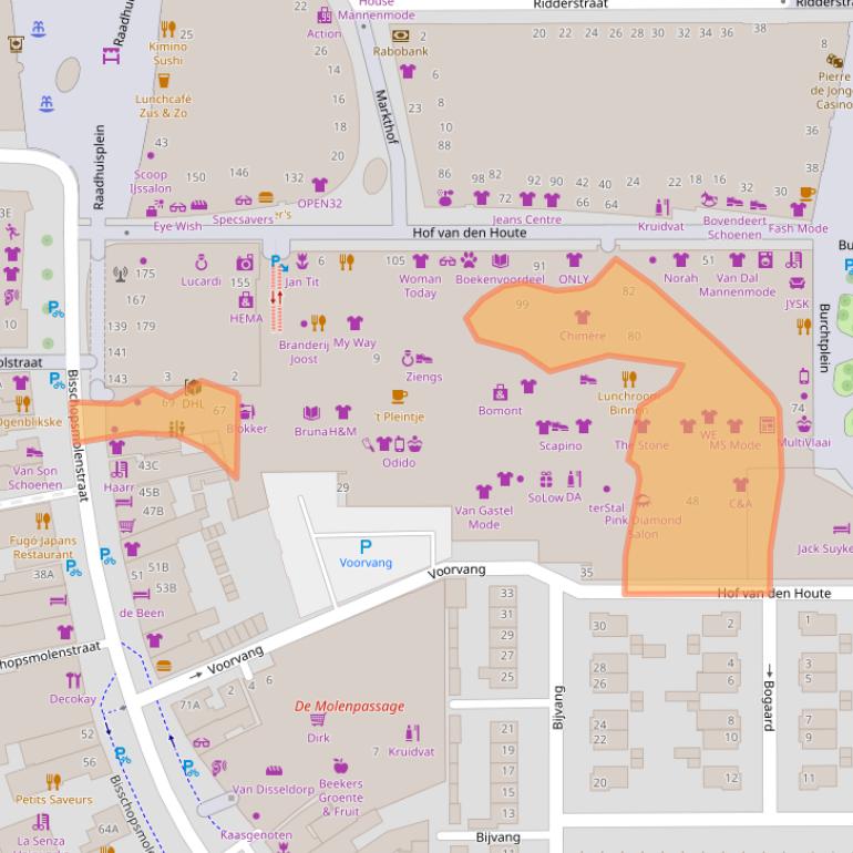 Kaart van postcodegebied 4873AD.