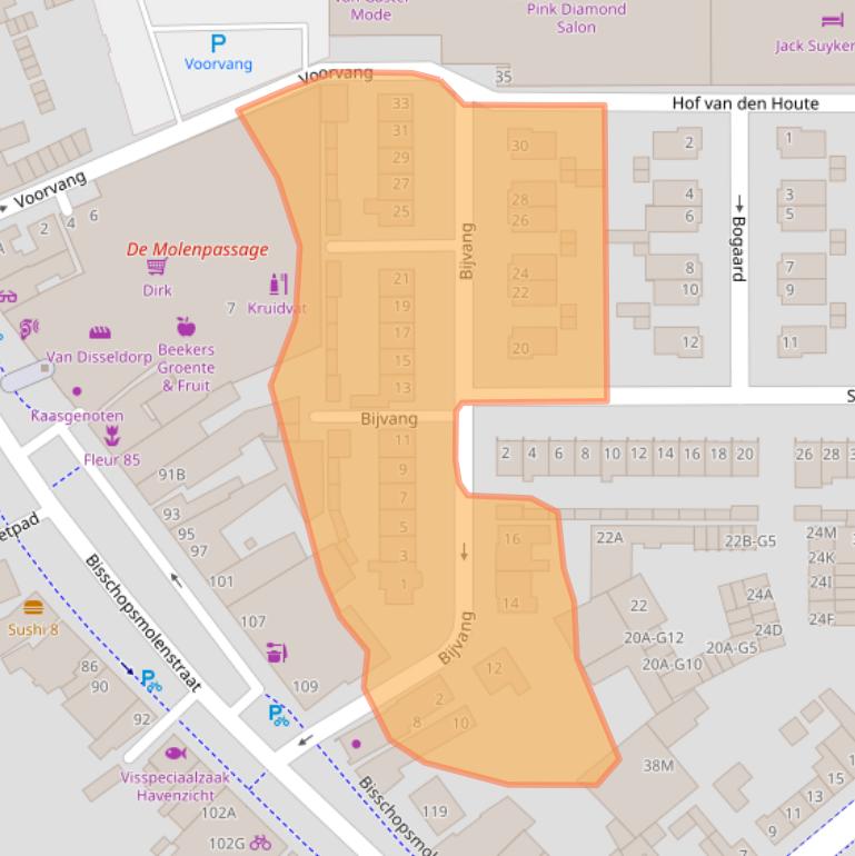 Kaart van postcodegebied 4873AE.