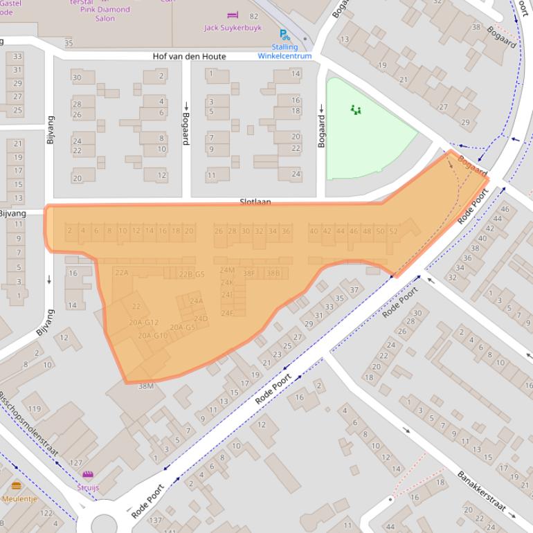 Kaart van postcodegebied 4873AG.