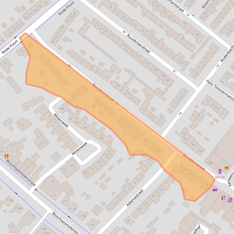 Kaart van postcodegebied 4873AM.