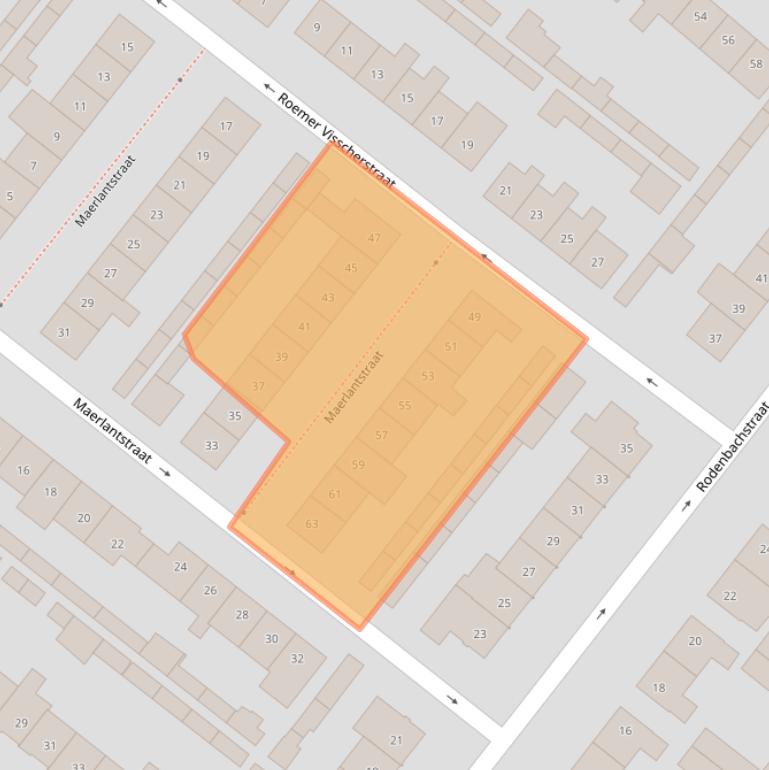 Kaart van postcodegebied 4873AS.