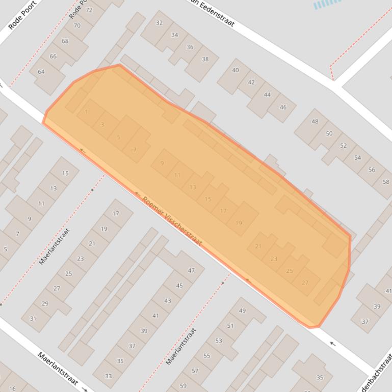 Kaart van postcodegebied 4873AV.