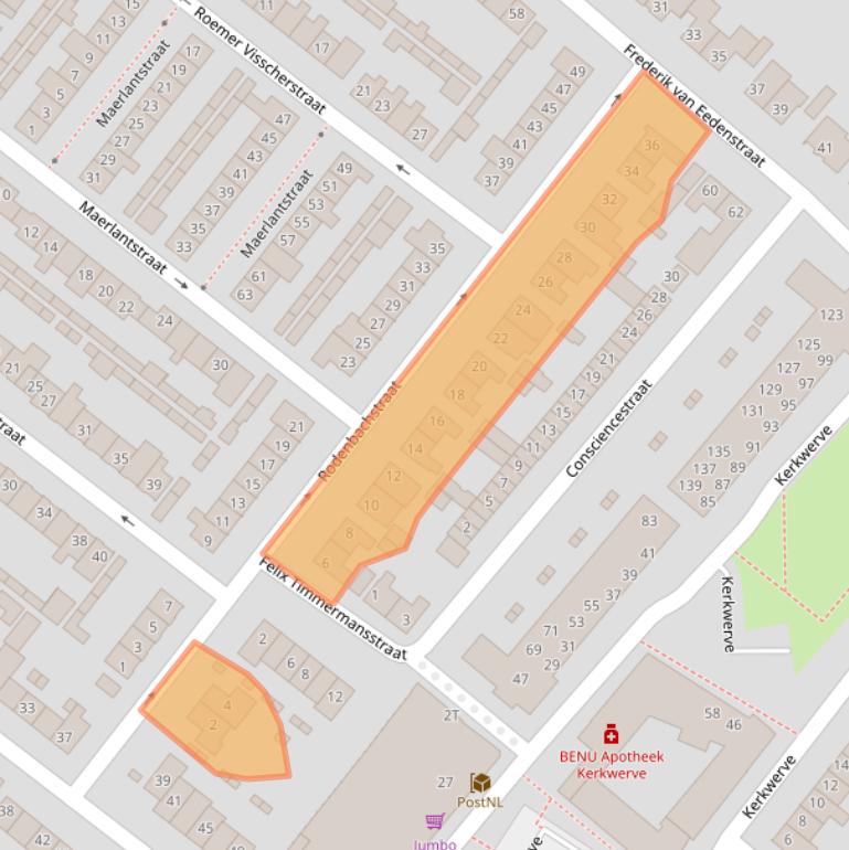 Kaart van postcodegebied 4873BB.