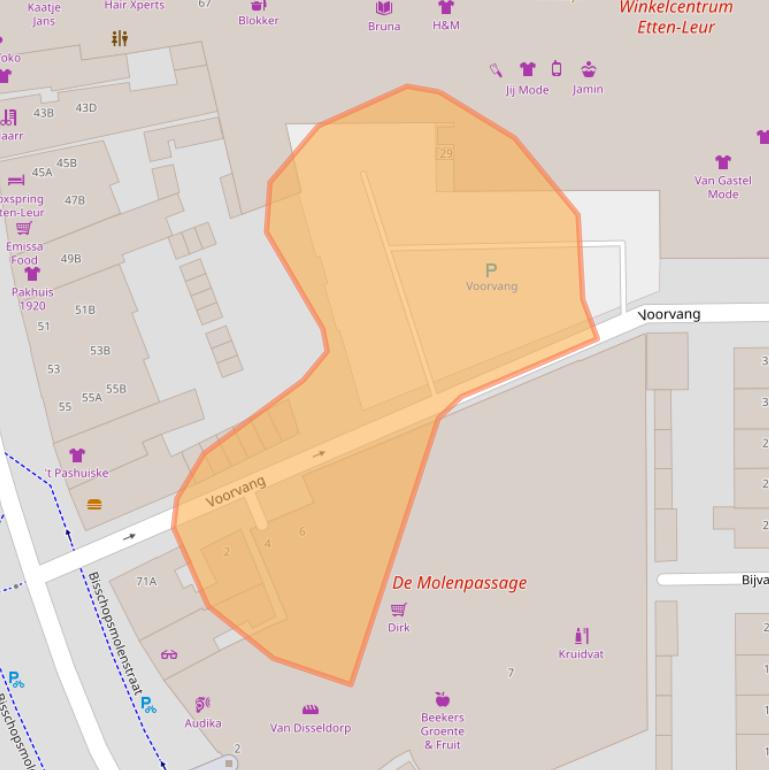 Kaart van postcodegebied 4873BG.