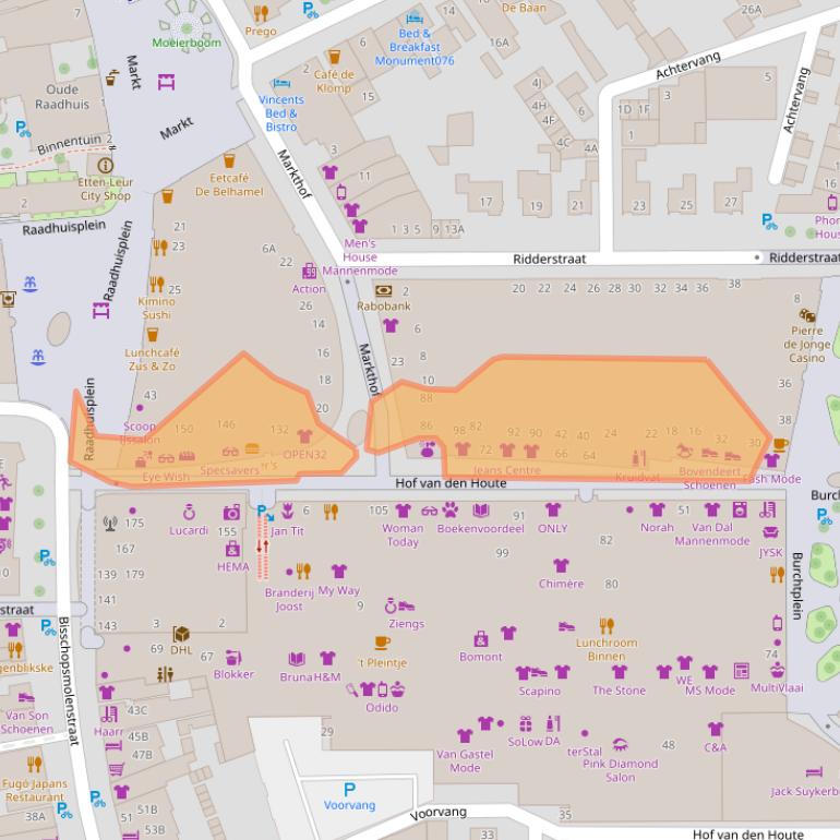 Kaart van postcodegebied 4873BJ.