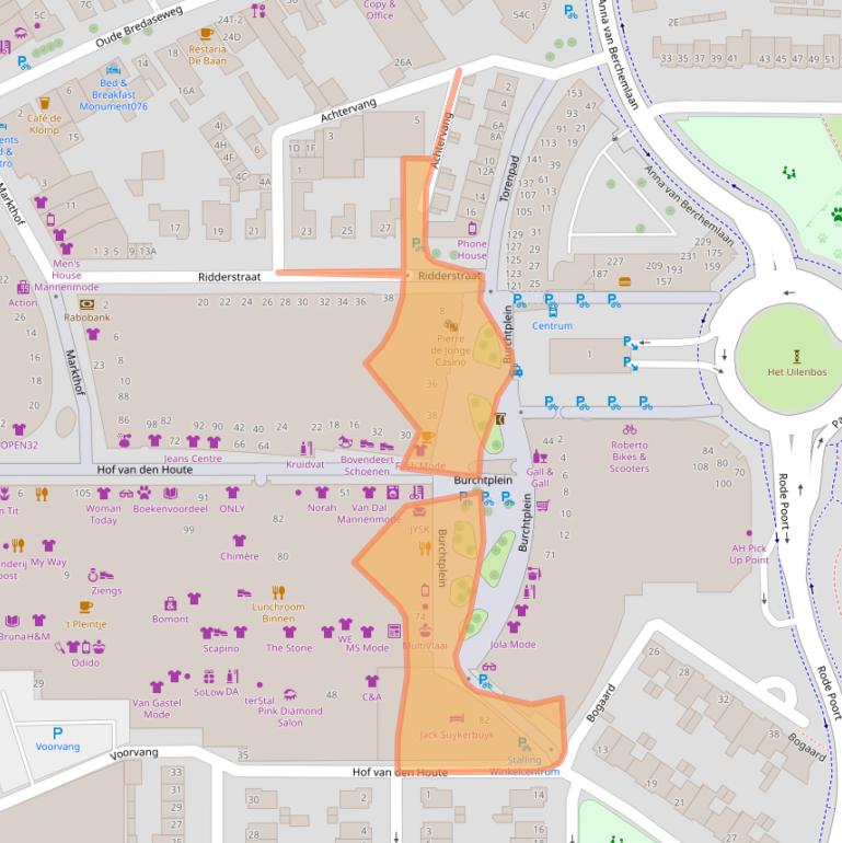 Kaart van postcodegebied 4873BN.
