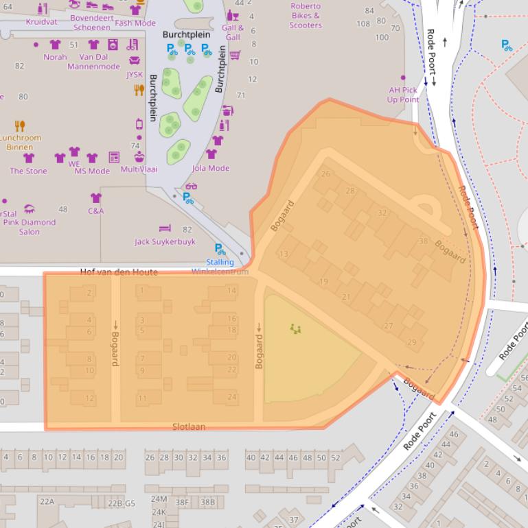 Kaart van postcodegebied 4873BP.