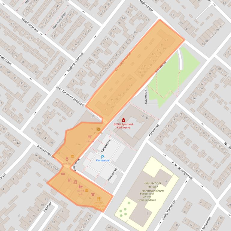 Kaart van postcodegebied 4873CE.