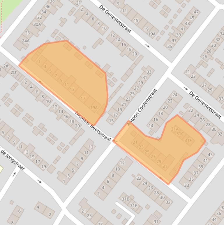 Kaart van postcodegebied 4873CM.