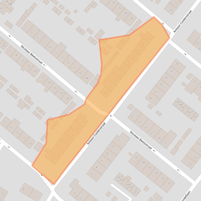 Kaart van postcodegebied 4873CS.