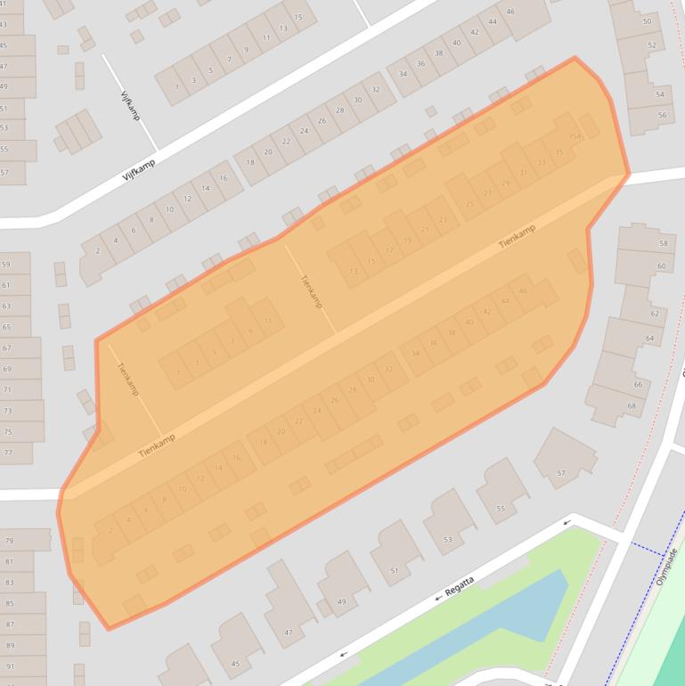 Kaart van postcodegebied 4873DE.