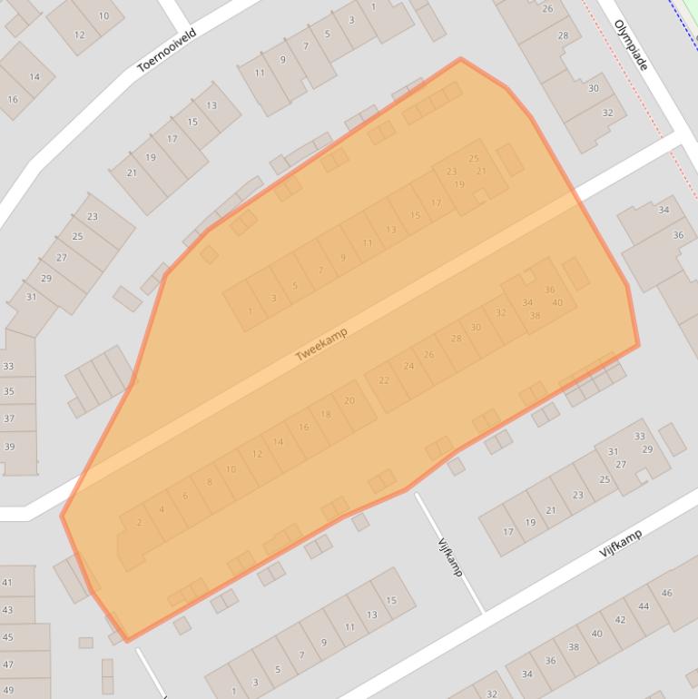 Kaart van postcodegebied 4873DH.