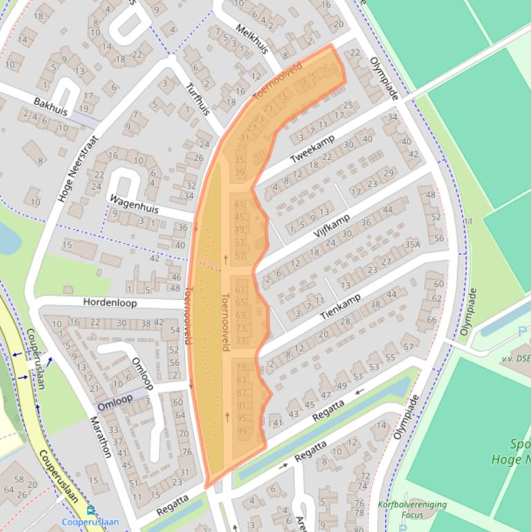 Kaart van postcodegebied 4873DJ.