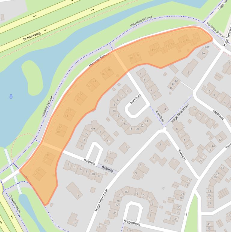 Kaart van postcodegebied 4873DZ.