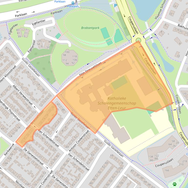 Kaart van postcodegebied 4873EB.