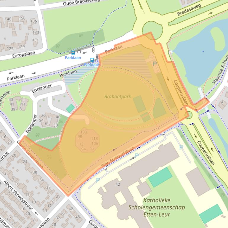 Kaart van postcodegebied 4873EN.