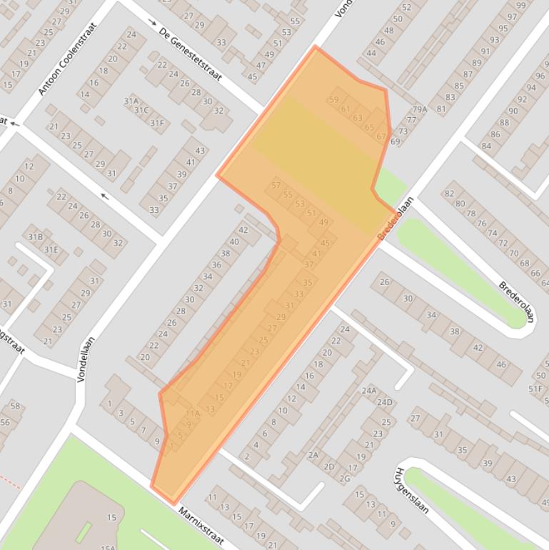 Kaart van postcodegebied 4873GH.