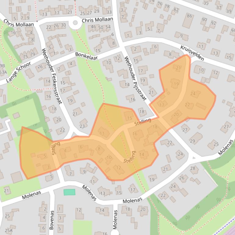 Kaart van postcodegebied 4873HH.