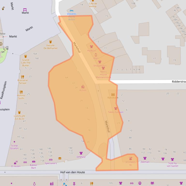 Kaart van postcodegebied 4873JA.