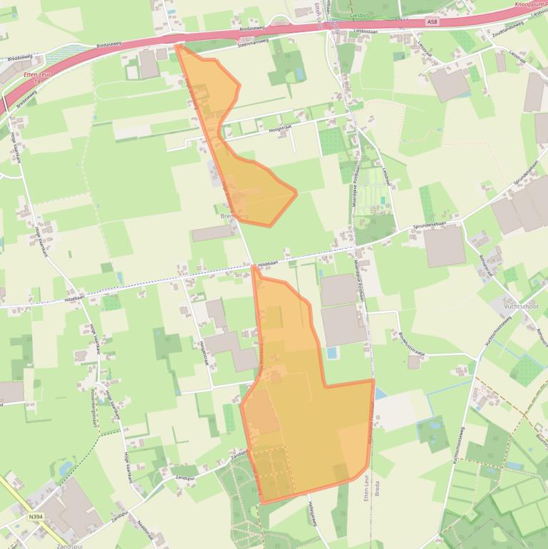 Kaart van postcodegebied 4873LD.