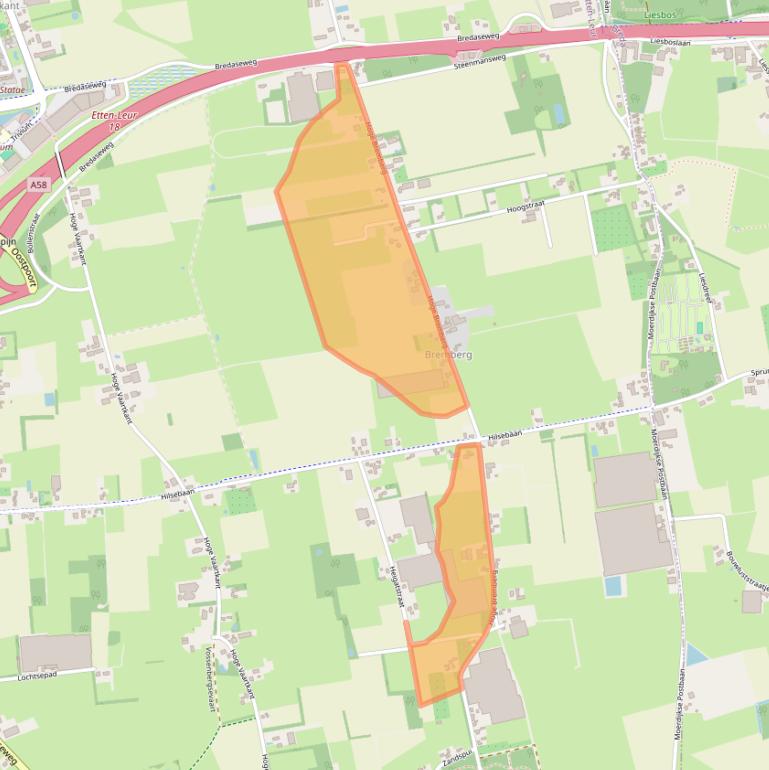 Kaart van postcodegebied 4873LE.