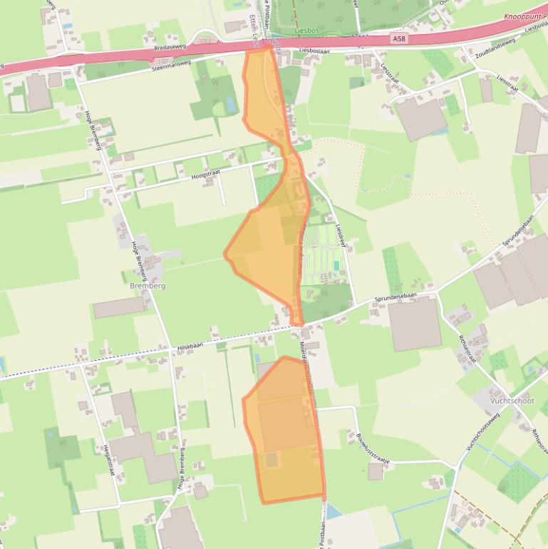 Kaart van postcodegebied 4873LG.