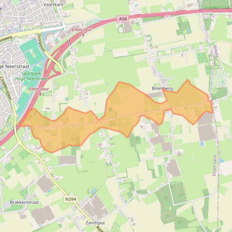 Kaart van postcodegebied 4873LH.