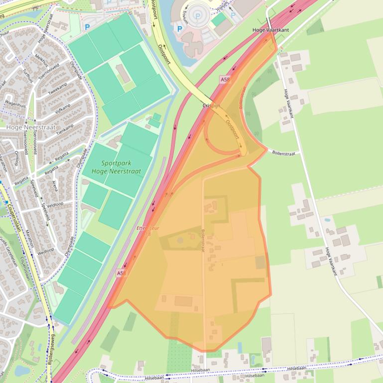 Kaart van postcodegebied 4873LN.